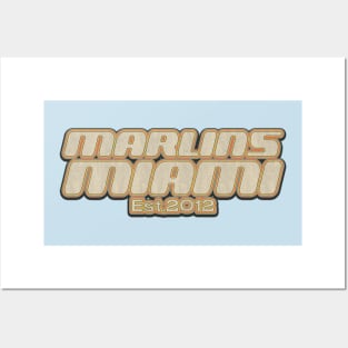 Miami Marlins  / Old Style Vintage Posters and Art